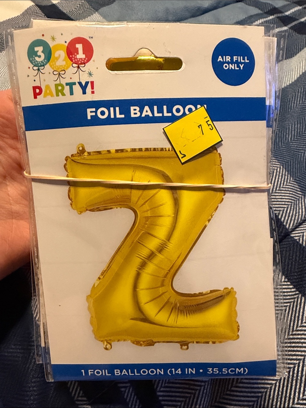 3 2 1 Party! Gold Foil Number 7 Balloon - Home Party Supplies